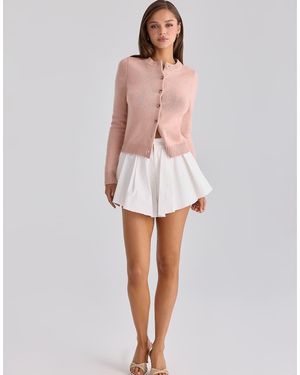 House Of Cb Lumi Cotton Flared Mini Shorts - White