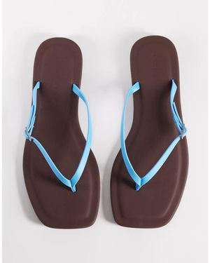 ASOS Fitz Toe Thong Sandals - Blue