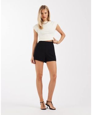 ASOS Tailored High Waist Corset Seam Detailing Shorts - Black