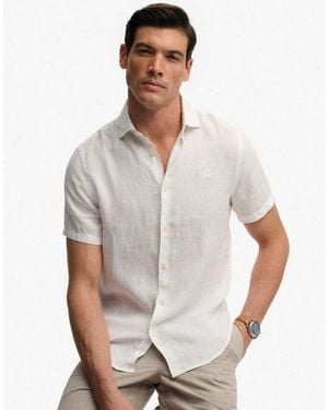 Superdry Riviera Short Sleeve Linen Shirt - White