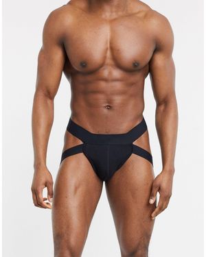 ASOS – er jock- und beinstrap - Schwarz