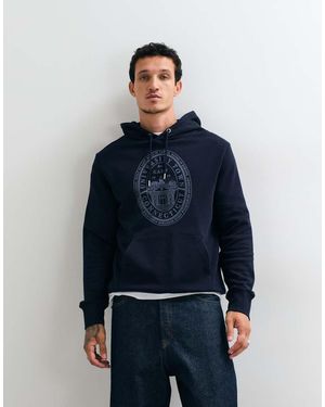 GANT Varsity Chest Graphic Logo Hoodie - Blue