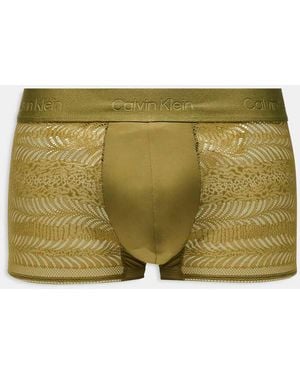 Calvin Klein Sculpt Lace Low Rise Trunk - Green