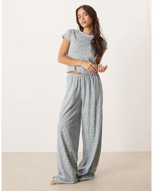 ASOS – mix and match – pyjamahose - Weiß