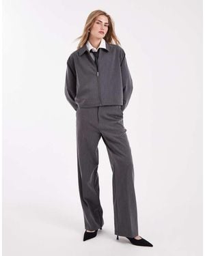 Object Wide Leg Tailored Trouser Co-ord - Blue