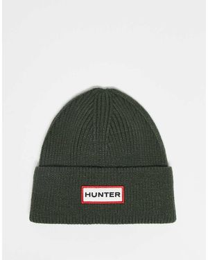 HUNTER Gorro Oscuro De Canalé De - Verde