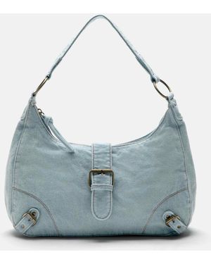 Pull&Bear – jeans-schultertasche - Blau