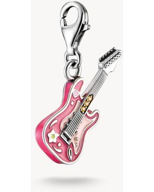 Thomas Sabo Charm Plateado, Naranja, Violeta Y Beis De Guitarra Eléctrica De - Rosa
