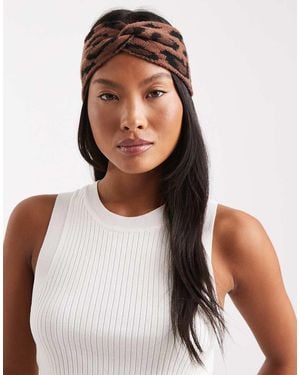 ASOS Knitted Loop Through Headband - White