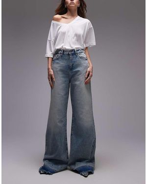 Mango Oversized Denim Jeans - Blue