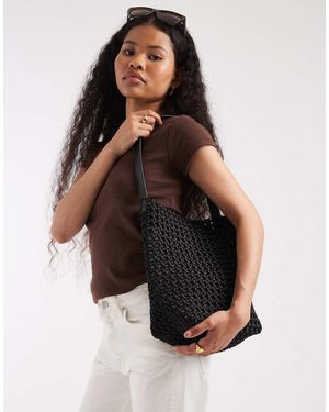 Glamorous Grote Geweven Tote Tas - Bruin