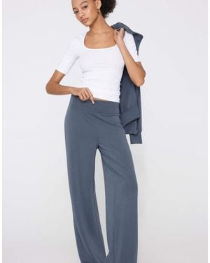 Tezenis Soft Touch Palazzo Trousers - Blue