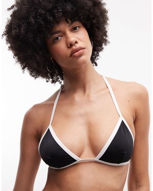 Monki – triangel-bikinioberteil - Schwarz