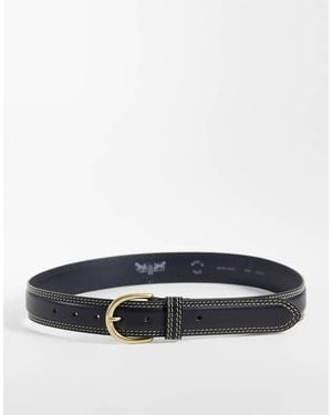 Levi's Olivia Classic Feather Edge Ather Belt - Blue