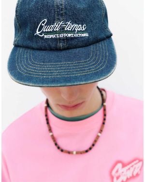 Pull&Bear Bestickte denim-cap - Blau
