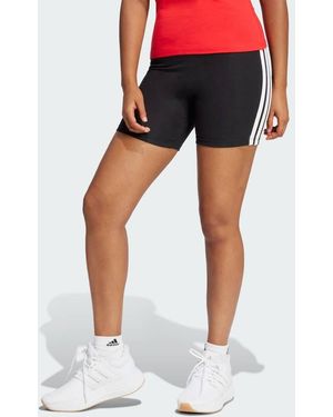 adidas Originals Essentials 3-Stripes High Waisted Shorts - Blue