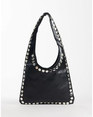 Kaiia – exclusive – schultertasche aus kunstleder - Schwarz