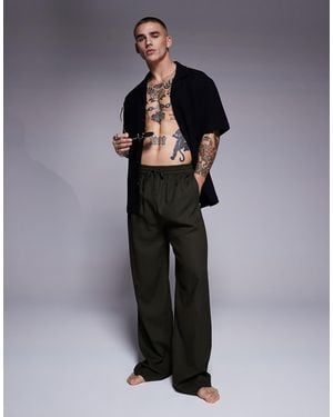 South Beach Drawstring Beach Trouser - Green