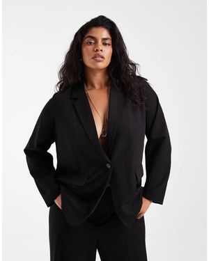 Vero Moda Oversize-blazer im anzugstil als kombiteil - Schwarz