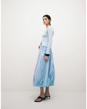 ASOS Maxi Skirt With Bubble Hem - Blue