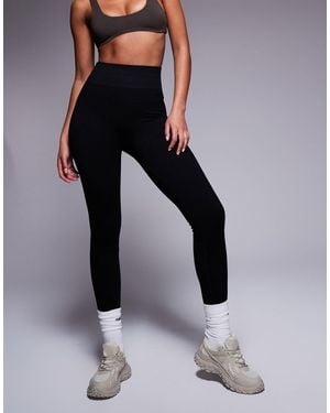 4505 Tall Icon Seamless Rib Gym leggings - Black