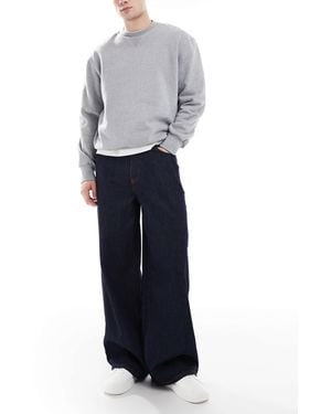 Collusion X003 Wide Leg Mid Rise Jeans - White