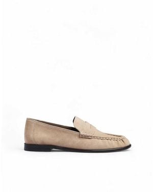 NA-KD Soft Suede Loafers - White