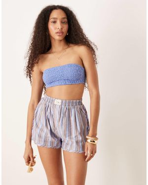 Free People – day to day – locker geschnittene boxershorts - Blau
