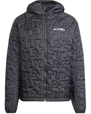 adidas Terrex Xperior Primaloft Loose Fill Insulated Hooded Jacket - Grey
