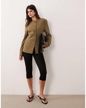 ASOS Chaqueta Básica De Estilo Drummer De Sastre En-Verde - Neutro