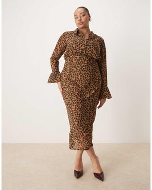 Never Fully Dressed Never Fully Dressed Curve Mia Maxi Shirt Dress - Natural