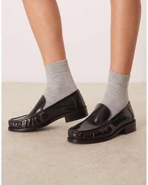 ASOS – marcel – hochwertige, schlichte leder-loafer - Braun