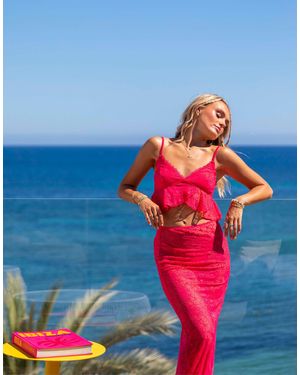 South Beach X misha grimes – strand-camisole aus spitze - Blau