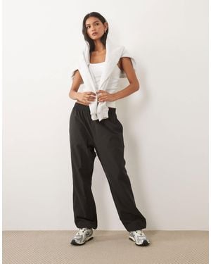 ARKET Pull On Straight Pants - Natural