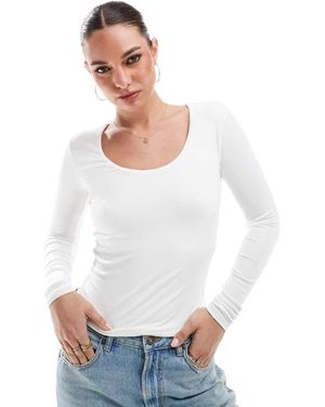 Cotton On Cotton:On Sunday Scoop Neck Long Sleeve - White