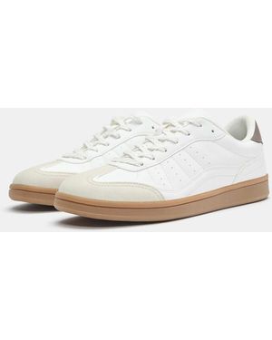 Pull&Bear – retro-sneaker - Weiß
