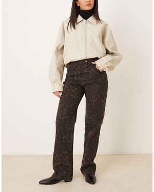 Abercrombie & Fitch Curve Love Relaxed 90S Fit Jeans - Natural