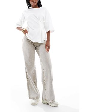 Pieces Wide Leg Jeans - White