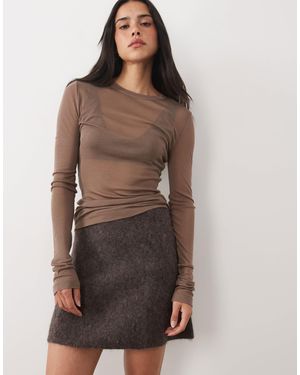 ARKET Wool Mini Skirt - Brown