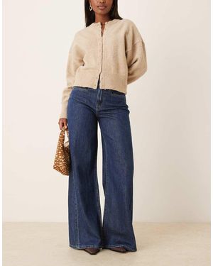 Gina Tricot Wide Leg Flare Palazzo Jeans - Blue