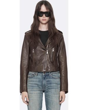 AllSaints Errie bikerjacke - Braun