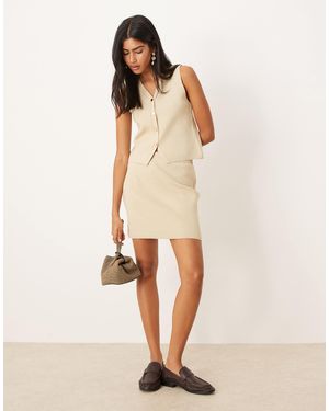 ASOS Mini-jupe d'ensemble structurée - taupe - Neutre