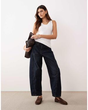 ARRANGE Franklyn Seam Detail Barrel Jeans - Blue