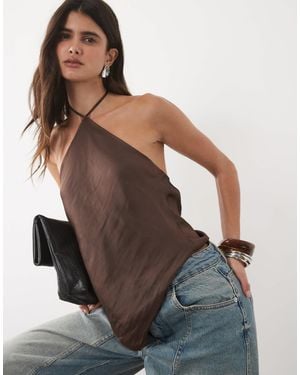 ASOS Neckholder-top mit schal - Braun