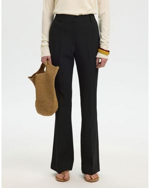 SELECTED Flared Trousers - Black