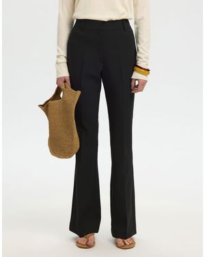 SELECTED Pantalones De Campana Negros De