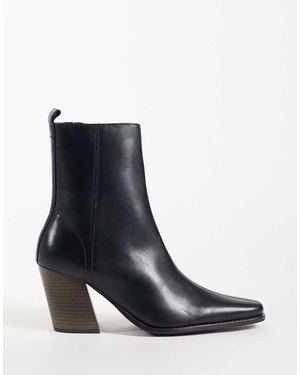 ASOS Heeled Chelsea Boots With Natural Sole - Black