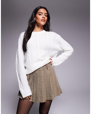 Kaiia Exclusive Belt Detail Pleated Mini Skirt - Grey