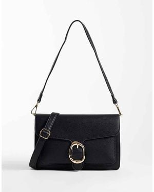 New Look Bolso De Hombro Con Detalle De Hebilla - Negro