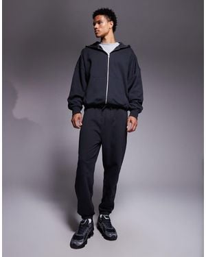 ASOS Premium Heavyweight Tapered jogger - Blue